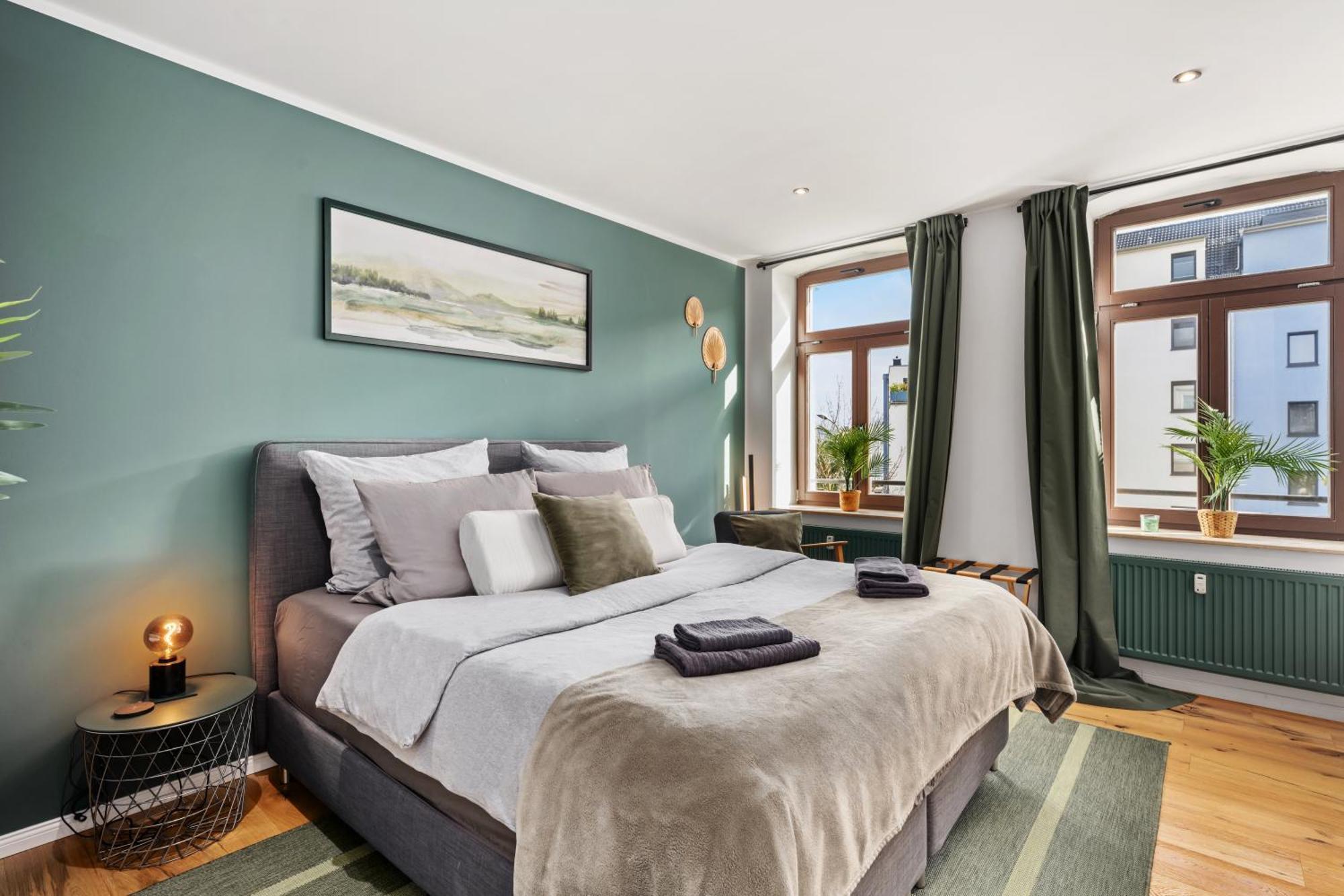 Edler Wohnraum Schlossteich-Suite 3 Sz Mit Zwei Balkonen, Kaffeevollautomat, Kamin, Klima, Lift & Zwei Parkplaetzen Хемниц Экстерьер фото